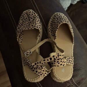 Soda Tan and Black Espadrille Flats